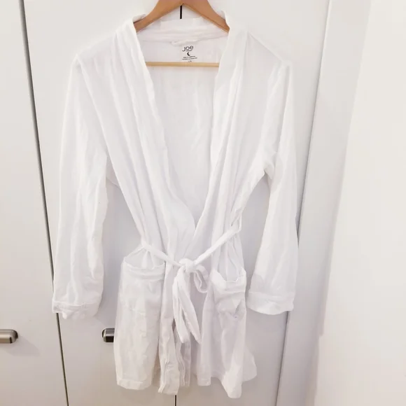 Joe Fresh White Robe Housecoat Lingerie Relaxed